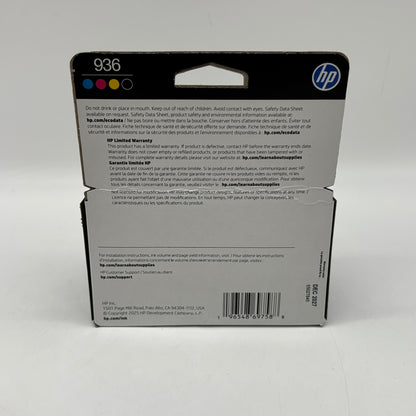 New HP 936 4-pack 6C3Z5LN Black, Yellow, Cyan and Magenta Ink Cartridge - Exp: 12/2027