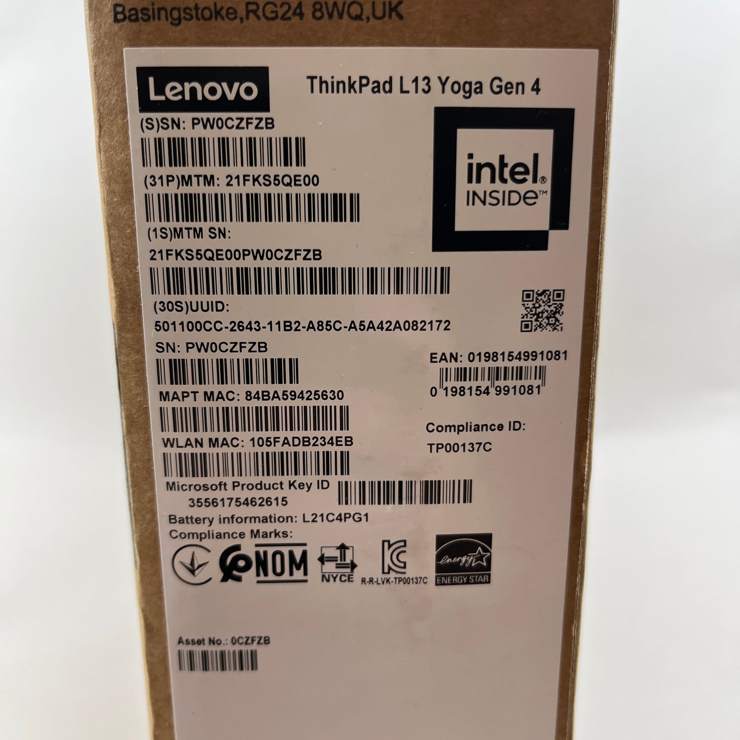 New Lenovo ThinkPad L13 Yoga Gen 4 21FKS5QE00 13.3" i7-1355U 32GB RAM 512GB SSD