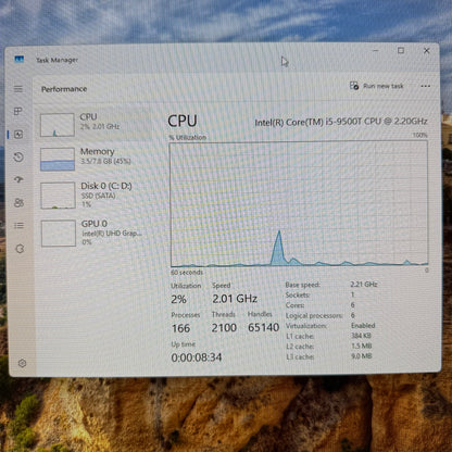 HP ProDesk 600 G5 Desktop Mini 7PD96UT#ABA Core i5-9500T 6GB RAM 256GB SSD