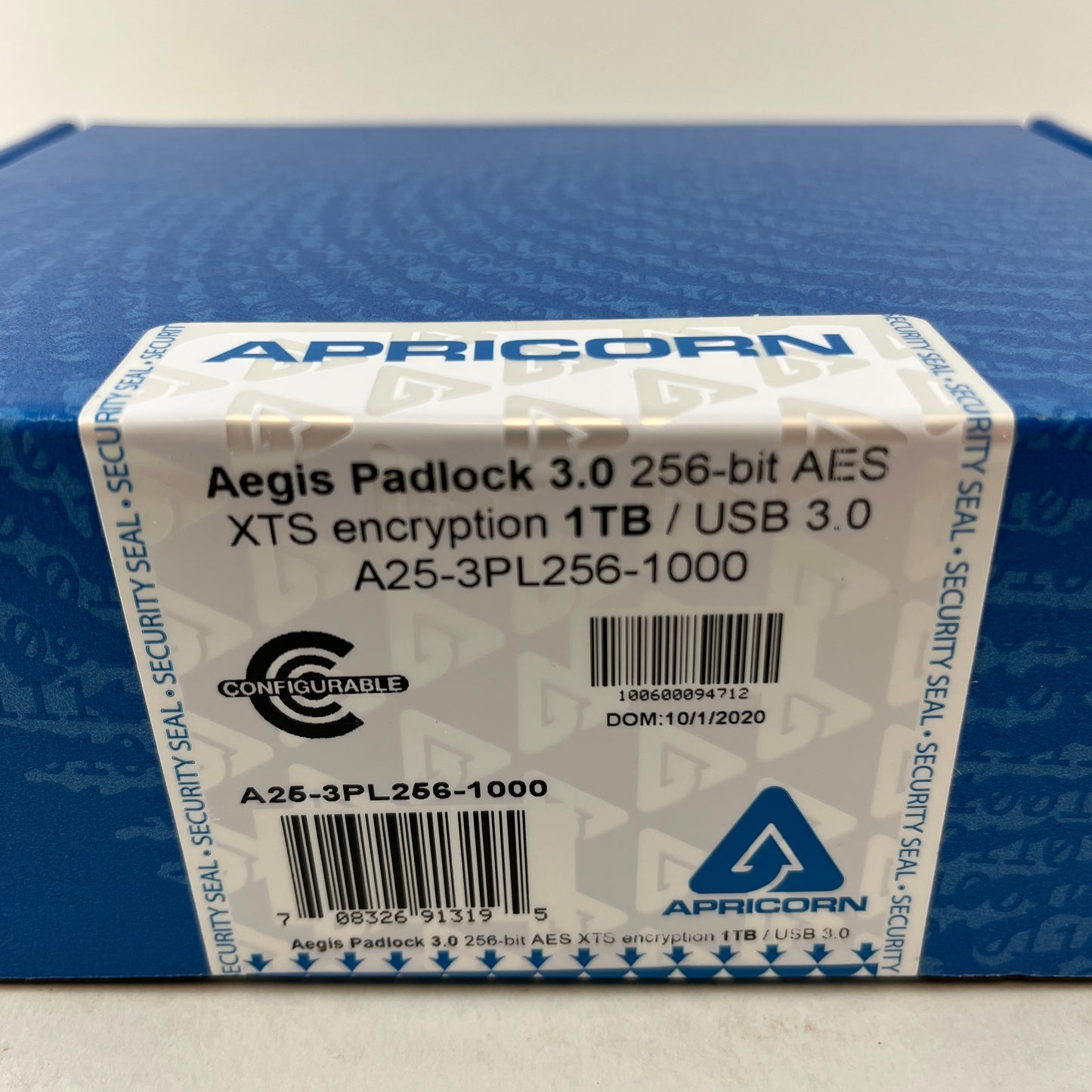 New Apricorn Aegis Padlock 3.0 External Hard Drive A25-3PL256-1000