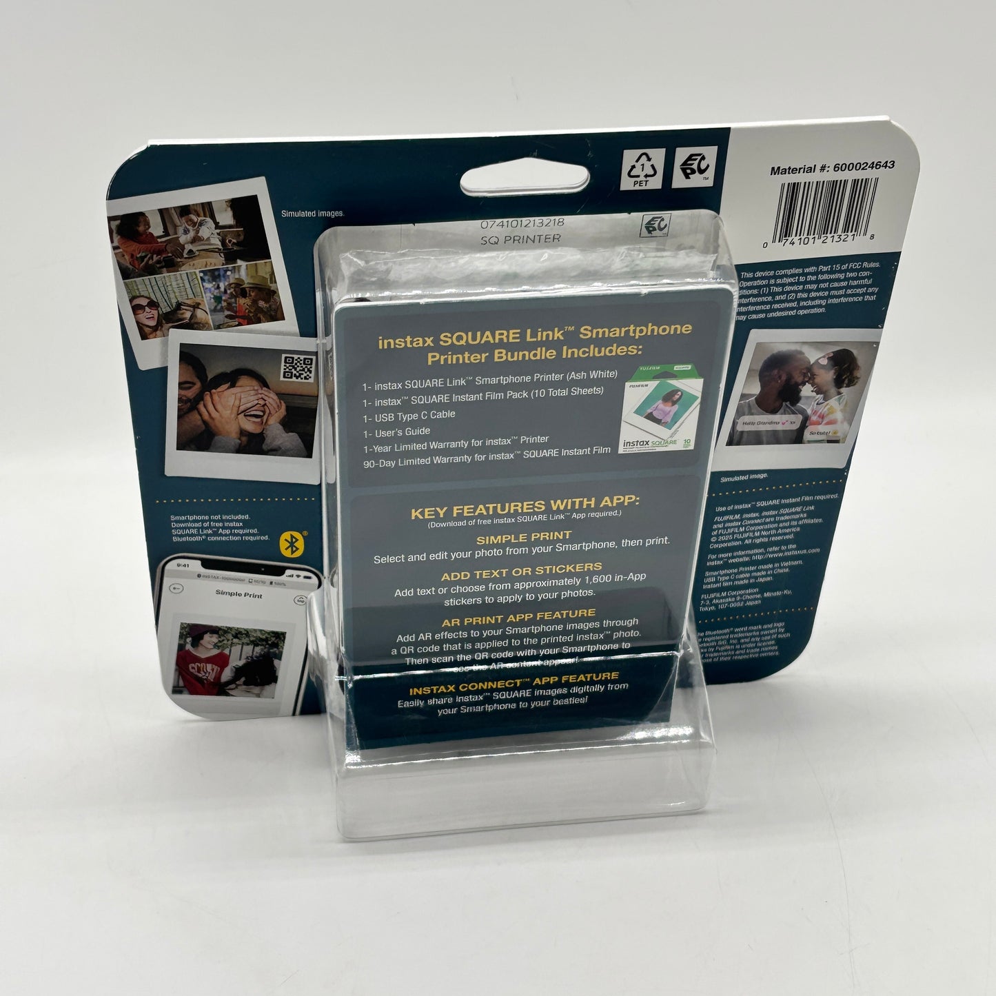 New Fujifilm instax Square Link Smartphone Printer Bundle 600024643