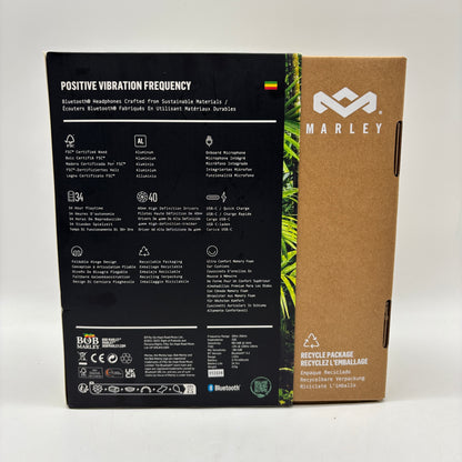 House of Marley Positive Vibration Frequency Wireless Over-Ear Headphones Rasta