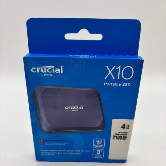 New Crucial X10 4TB Portable SSD MTXEX