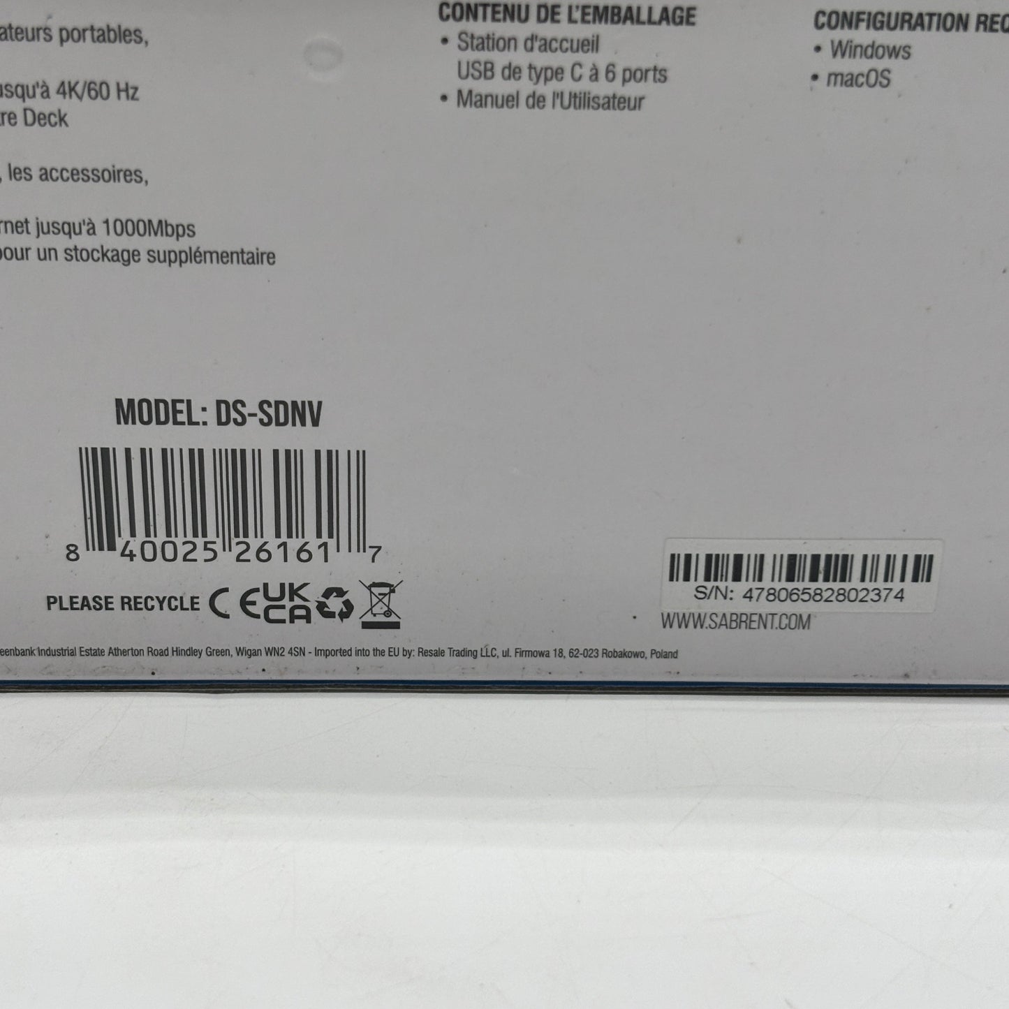 New Sabrent DS-SDNV USB-C 6-Port Docking Station With M.2 Slot