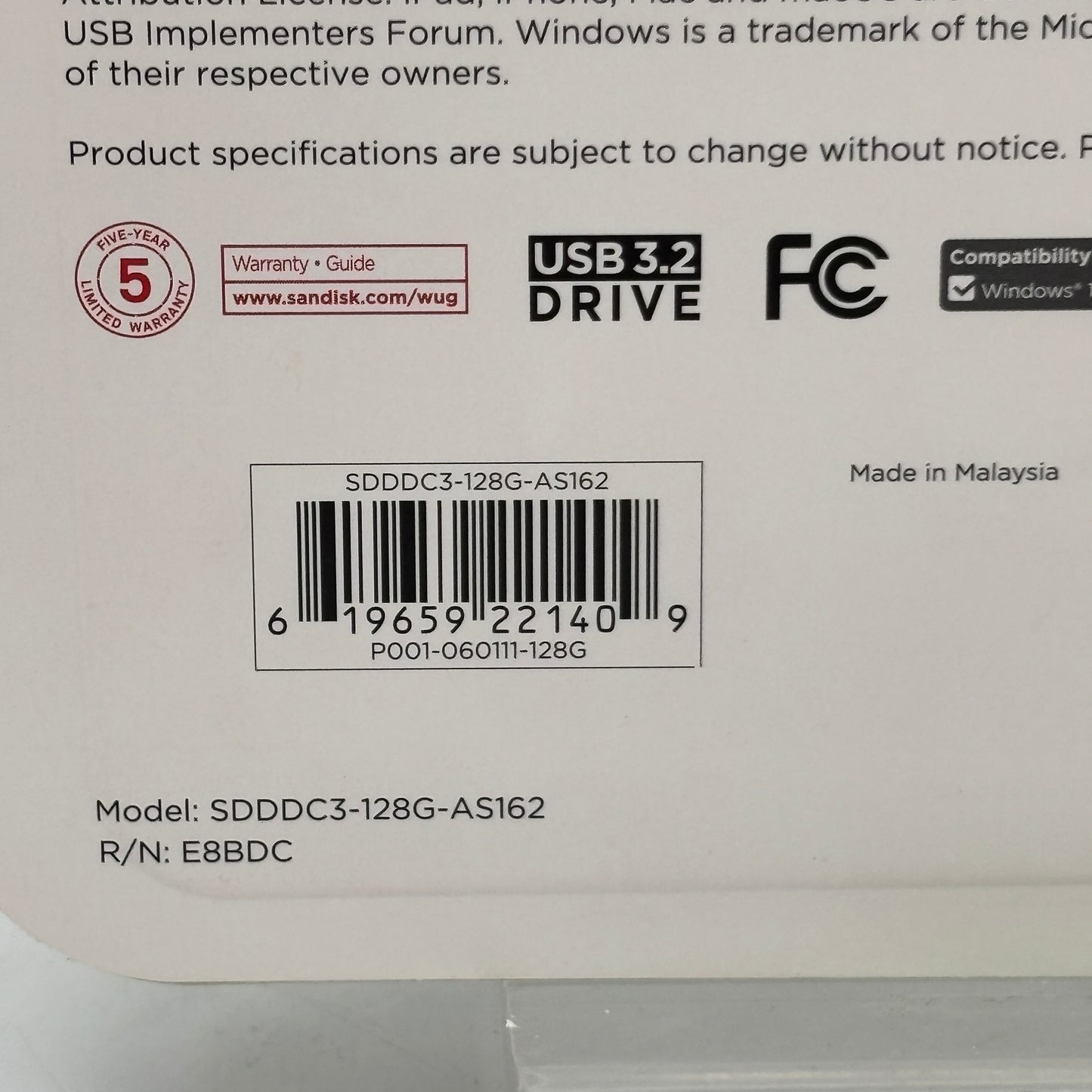 New Sandisk Ultra Dual Drive Go Type-C 128GB 2 Pack USB Drive SDDDC3-128G-AS162
