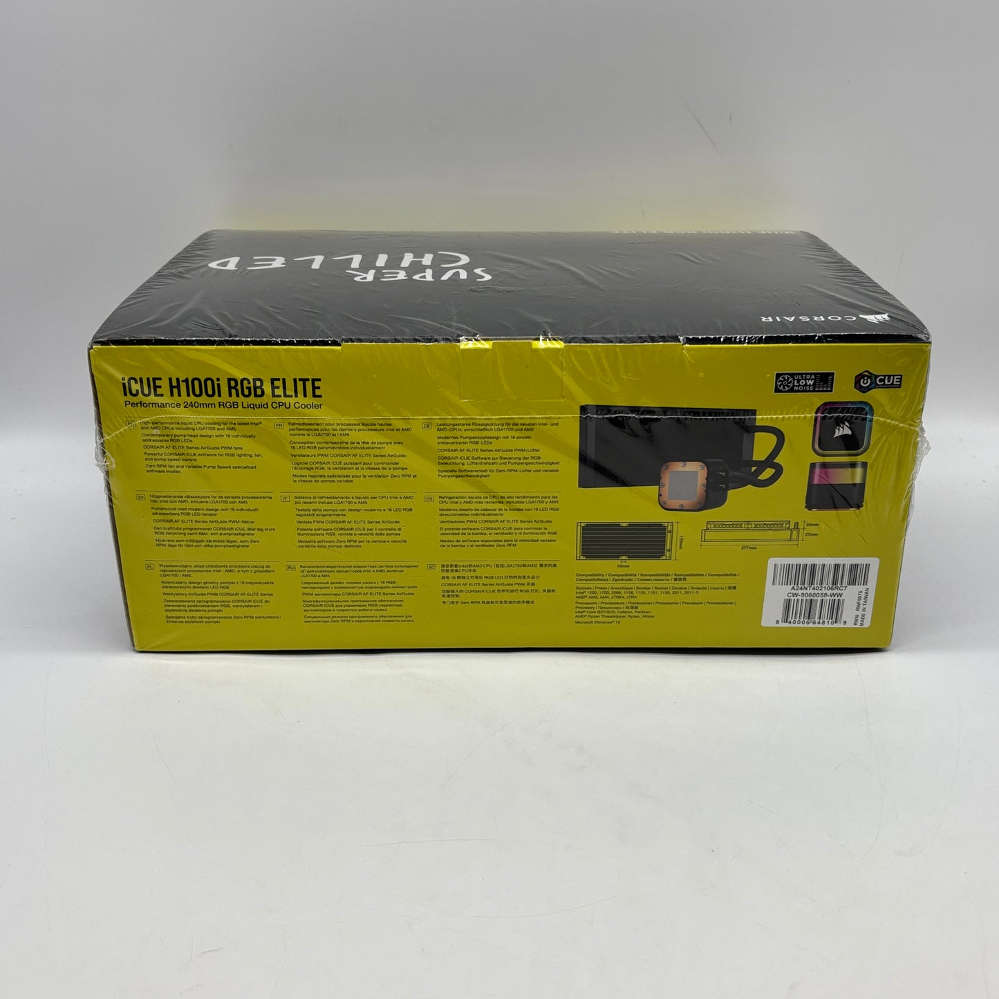 Corsair iCUE H100i RGB Elite 240mm Liquid CPU Cooler CW-9060058-NW