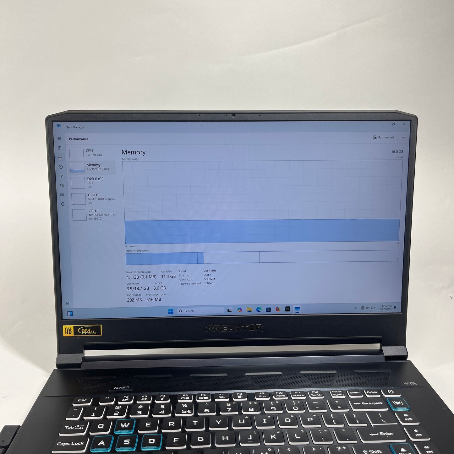 Acer Predator Triton 500 PT515-51 15.6" i7-9750H 2.6GHz 16GB RAM 512GB SSD NVIDIA GeForce RTX 2060