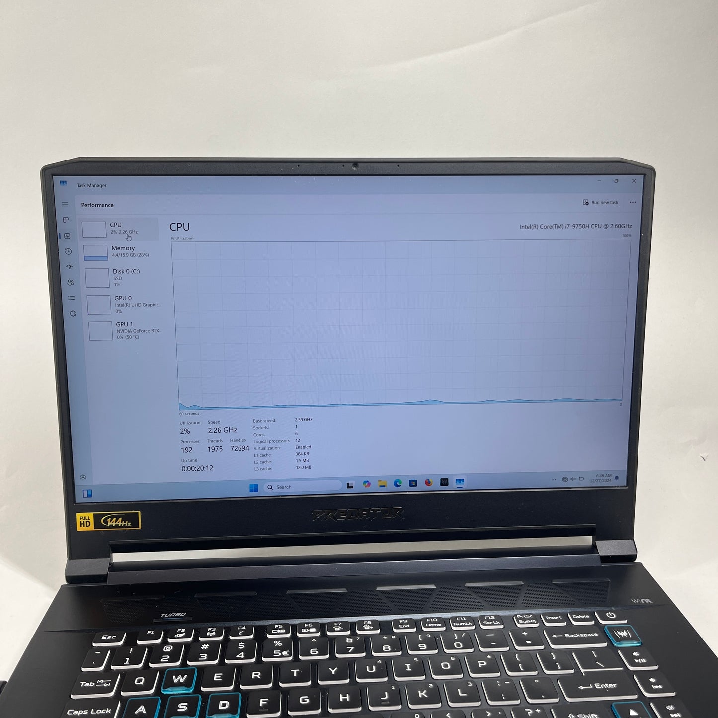 Acer Predator Triton 500 PT515-51 15.6" i7-9750H 2.6GHz 16GB RAM 512GB SSD NVIDIA GeForce RTX 2060