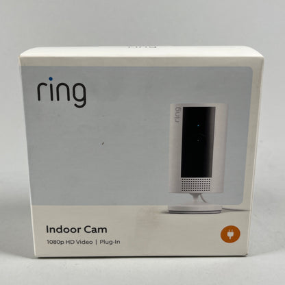 New Ring Battery Doorbell and Indoor Cam Smart Security Camera Black/White 10-210178-20