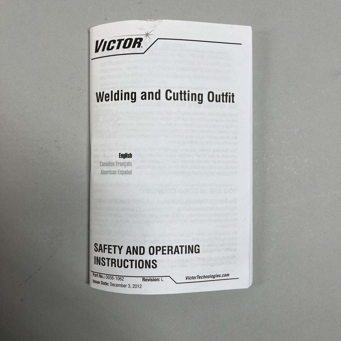 New Victor CA411-3 Cutting Attachment 0381-1939