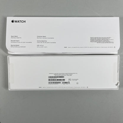 Factory Unlocked Apple Watch Series 9 45mm Midnight Stainless Steel Midnight Sport Band MRMW3LW/A