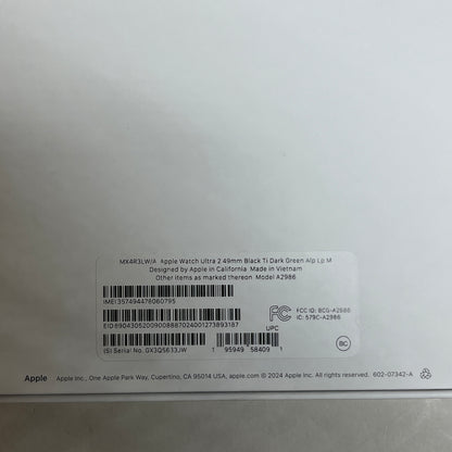 Unlocked Apple Watch Ultra 2 49MM Titanium MX4R3LW/A