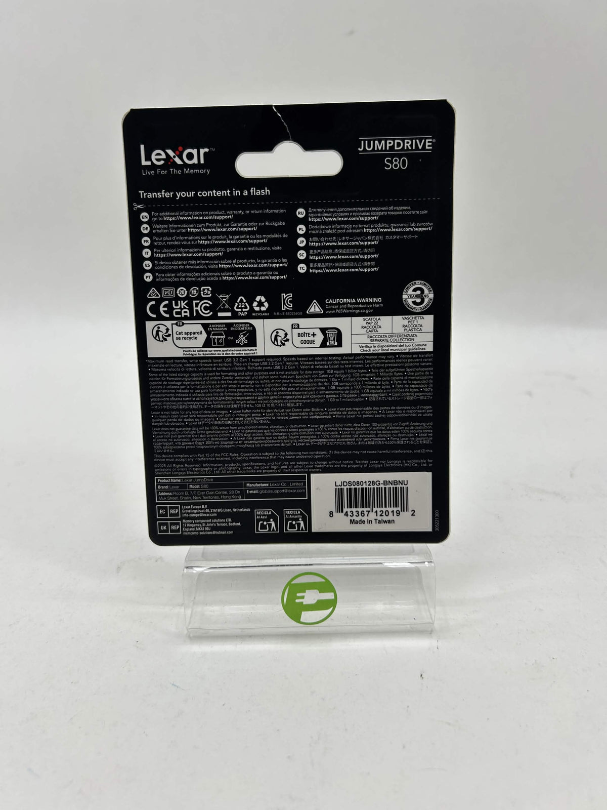 New Lexar S80 64GB 150MB/s E150 USB-A Flash Drive FHD