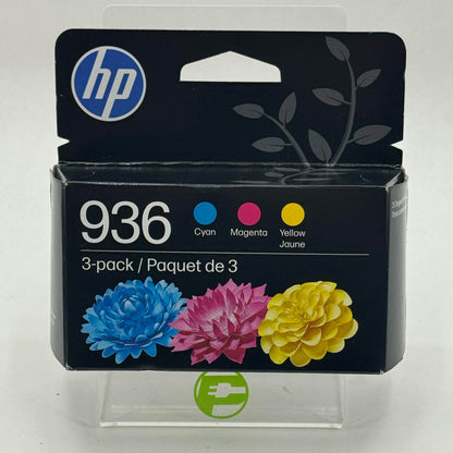 New HP 936 3-pack 6C3Z3LN Yellow, Cyan and Magenta Ink Cartridge