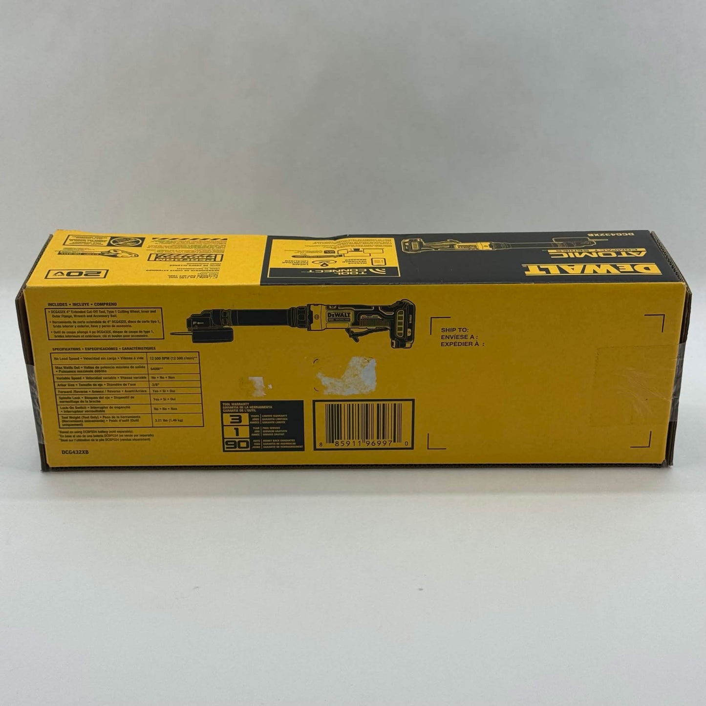 New DeWalt DCG432XB 20V Extended Cut-Off Tool