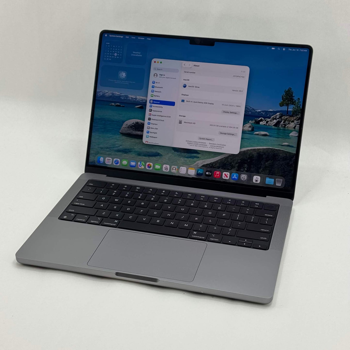 2023 Apple MacBook Pro 14" M3 10C GPU 4.0GHz 8GB RAM 512GB SSD MTL73LL/A