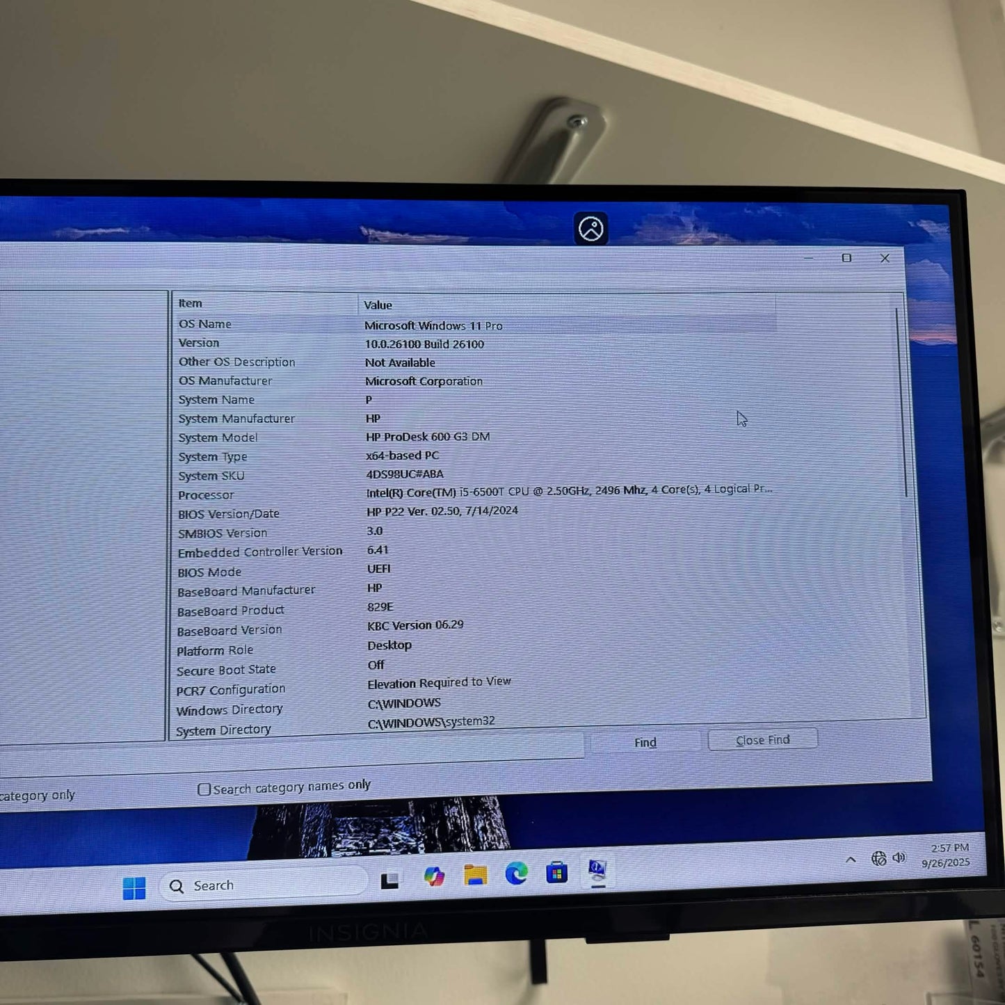 HP ProDesk 600 G3 Mini 4DS98UC i5-6500T 2.50GHz 8GB RAM 256GB SSD