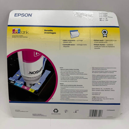New Open Box Epson 542 C13T06A62H Black, Yellow, Cyan and Magenta Ink Bottles
