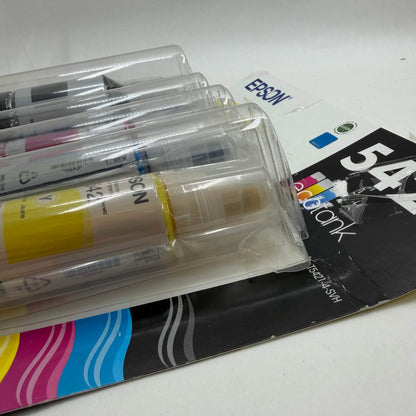 New Open Box Epson 542 C13T06A62H Black, Yellow, Cyan and Magenta Ink Bottles